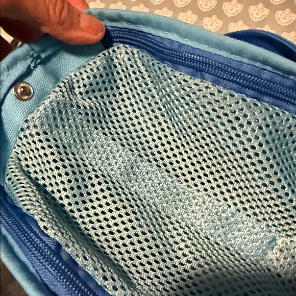 United Colors of Benetton Blue and White Patterned small dog Bag - Picture 6 of 17